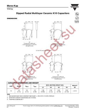 K102K10X7RF53L2 datasheet  